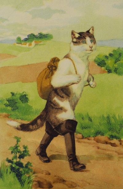 Illustration du Chat Botté, Conte de Perrault - Unknown